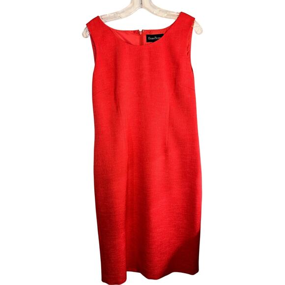 Evan Picone 10 Red Women's Sleeveless Dress Miss Size M Medium - Picture 1 of 5